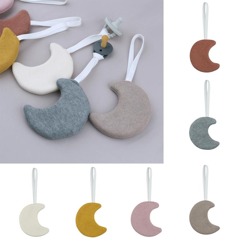 Baby Pacifier Clip Chain Pendant Soft Cotton Plush Moon Soother Holder Dummy Nipple Clip Holder Newborn Appease Toy