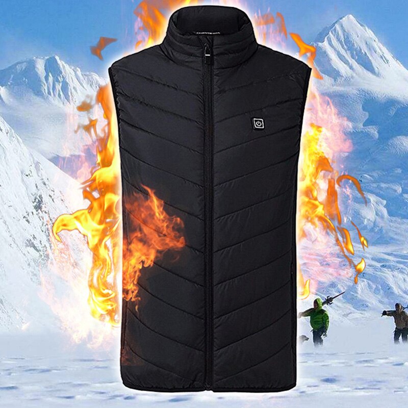 New Women Men Electric Heated Vest Jacket USB Heated Jackets Warm Up Heating Coats Mens Body Warmer Winter Coat Thermal Clothing