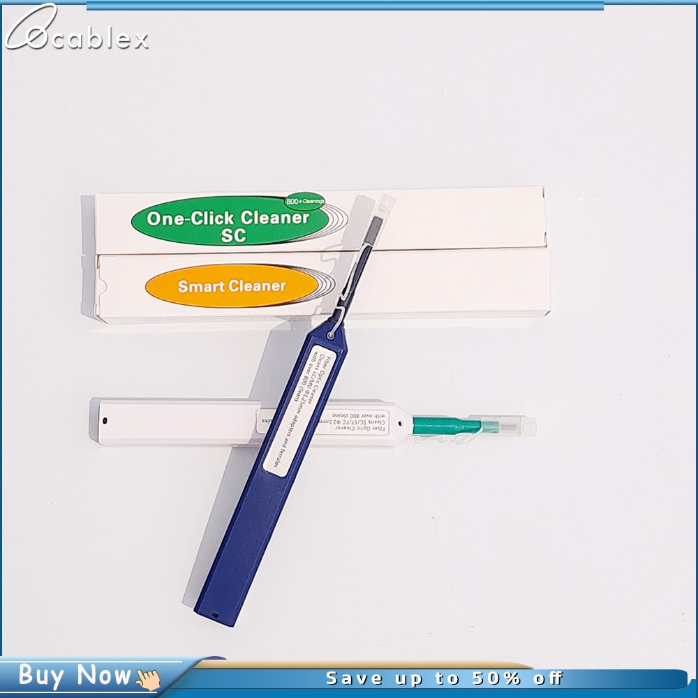 Free Shipping 2PCS/lot FTTH Optical Fiber Pen Tool 2.5mm LC MU 1.25mm SC FC ST LC Connector Optical Smart Cleaner