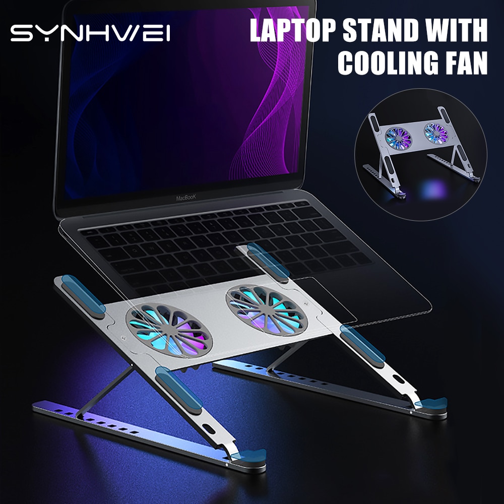 RGB Light Laptop Stand With Cooling Fan For iPad Tablet Bracket IPad Notebook Holder Support Macbook Gaming Laptop Accessories