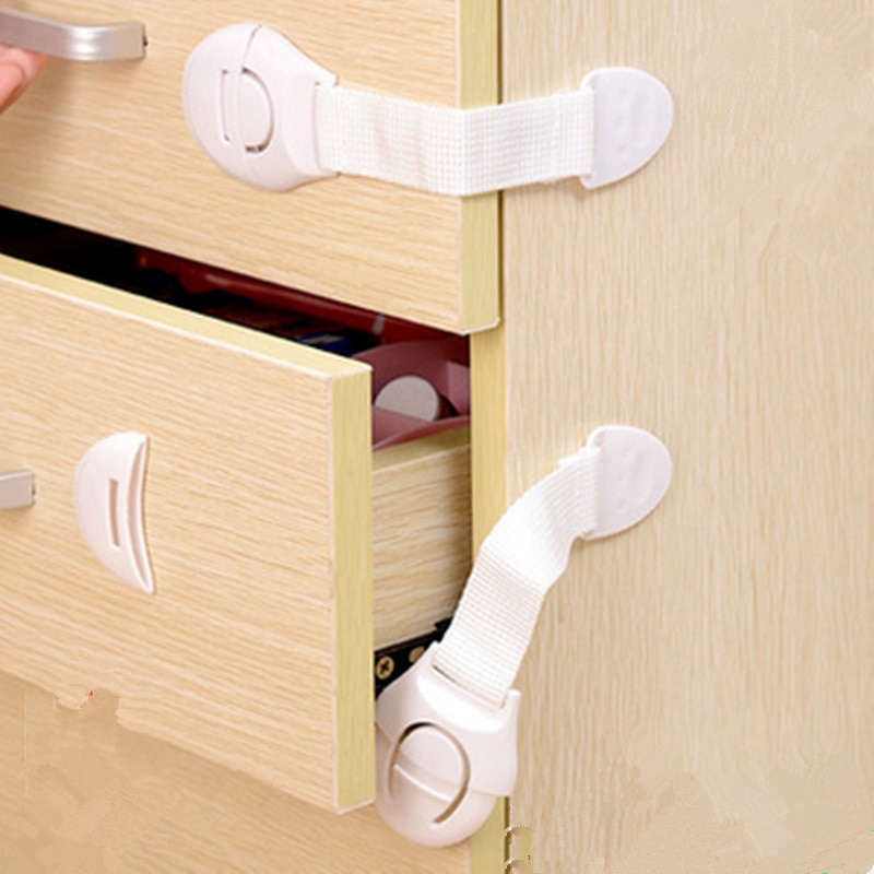 Fashion New Baby Kids Safety Locks Plastic Children Protection Care Locks Cabinet Cupboard Drawer Door Security Protector 21cm