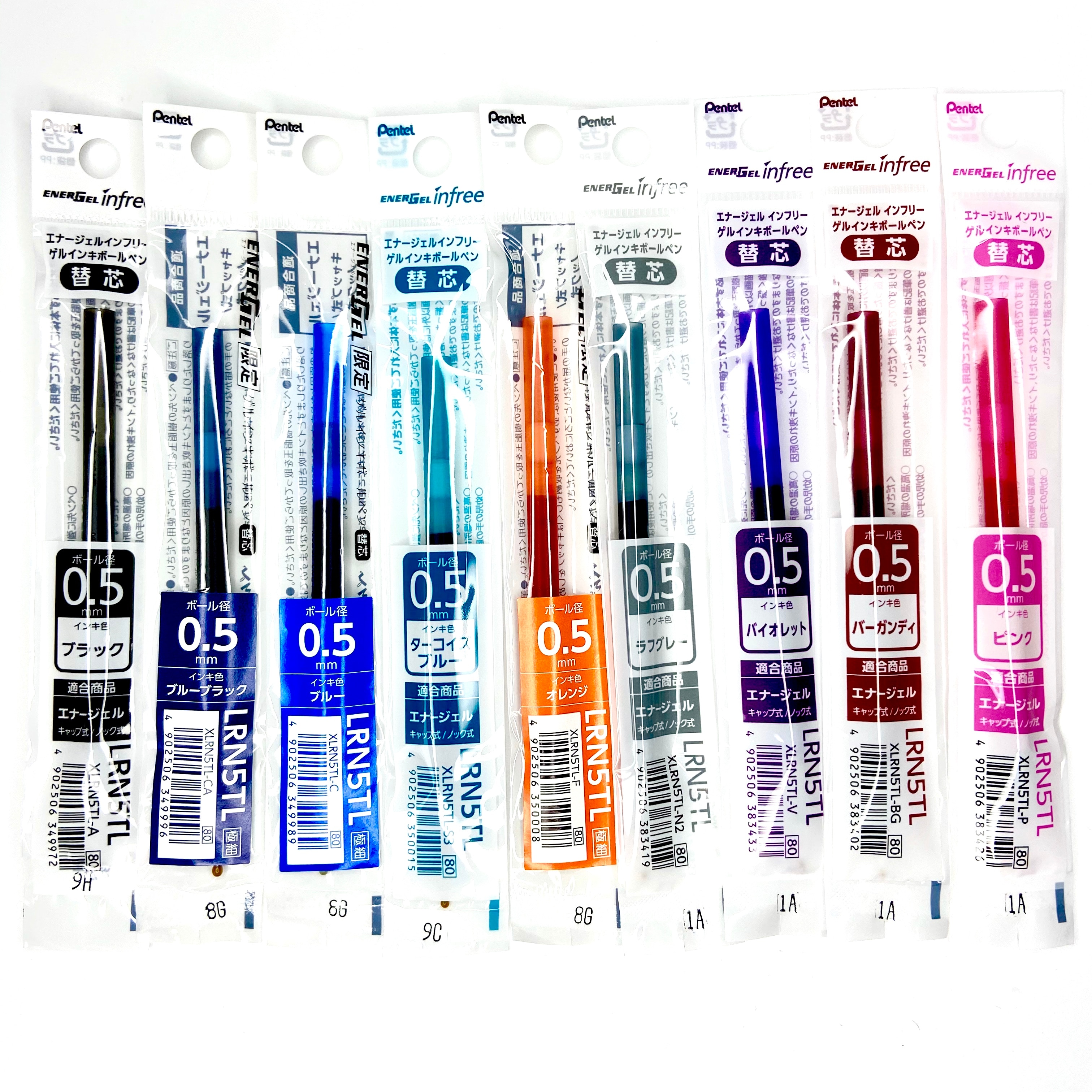 1pcs Japan Pentel Gel Pen Refills XLRN5,LRN5 for BLN75 Colors Colored Gel Pen Refill School Office Stationary Gel Refills