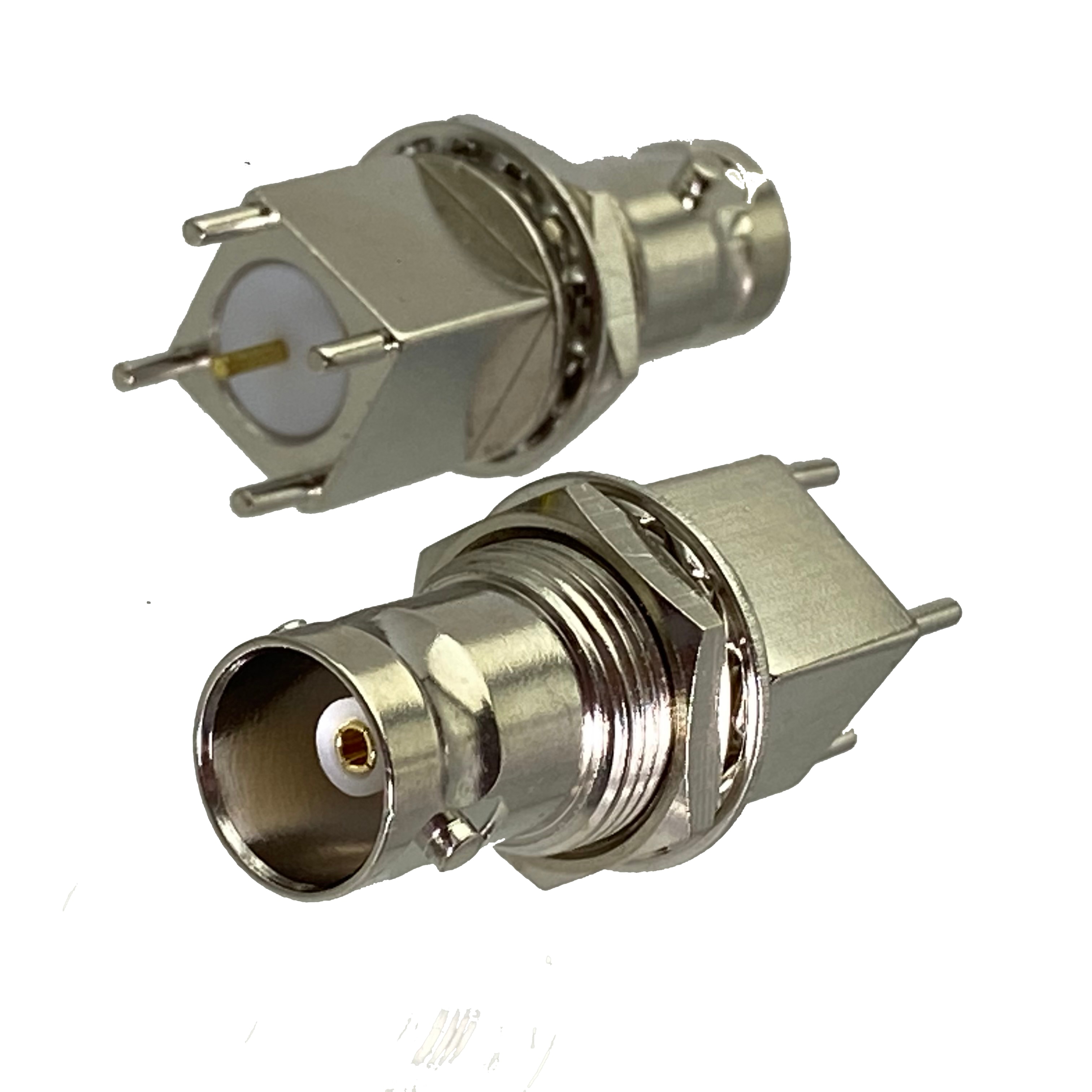 10pcs Connector BNC Jack Female Bulkhead Solder PCB Mount Straight Wire Terminals RF Coaxial Adapter New