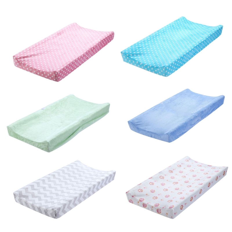 Baby Changing Pad Cover Liner Changing Mat Fitted Sheet Cover Crib Bed Slipcover G99C
