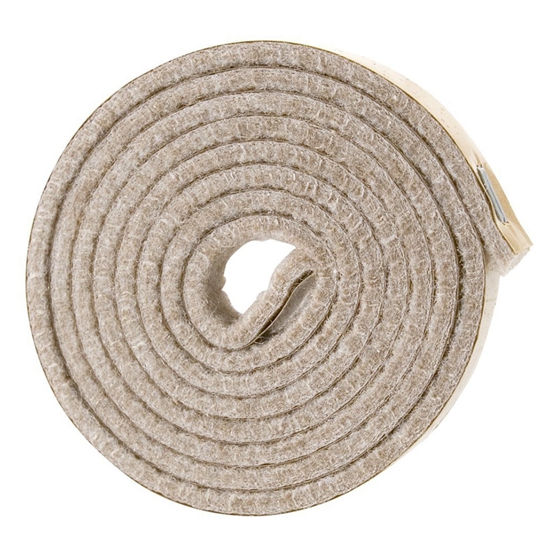 Self-Stick Heavy Duty Felt Strip Roll for Hard Surfaces (1/2 inch x 60 inch)