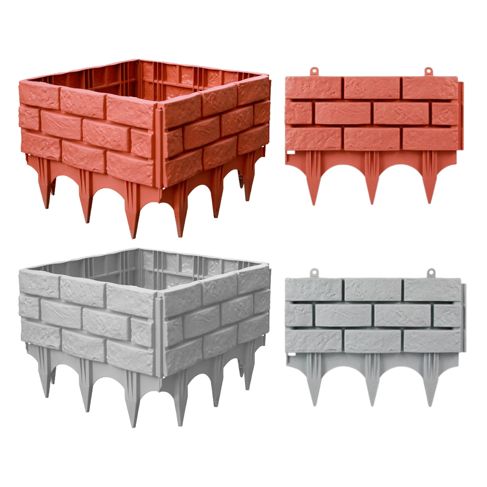 Stones Effect Fence Flower Plant Garden Border Edging Imitation Stone Brick Edging For Flower Tree Grass Garden Landscape 44x32c