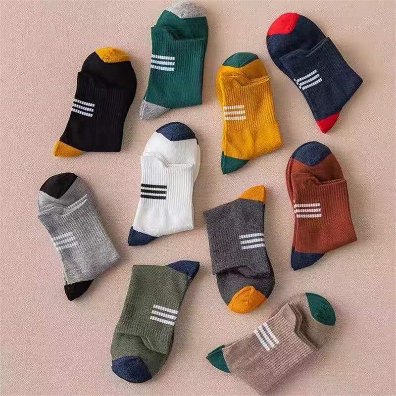 10Pairs/lot Men Socks Cotton Breathable Short Casual Socks Summer Spring Sports Socks For Students Ankle Socks Set Meias