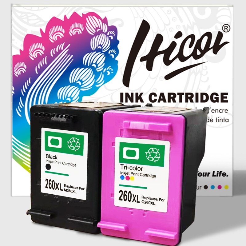 Hicor Compatible Ink Cartridge for Samsung M260XL C260XL INK-C260 INK-M260 Suitable for SCX-1360, SCX-1365