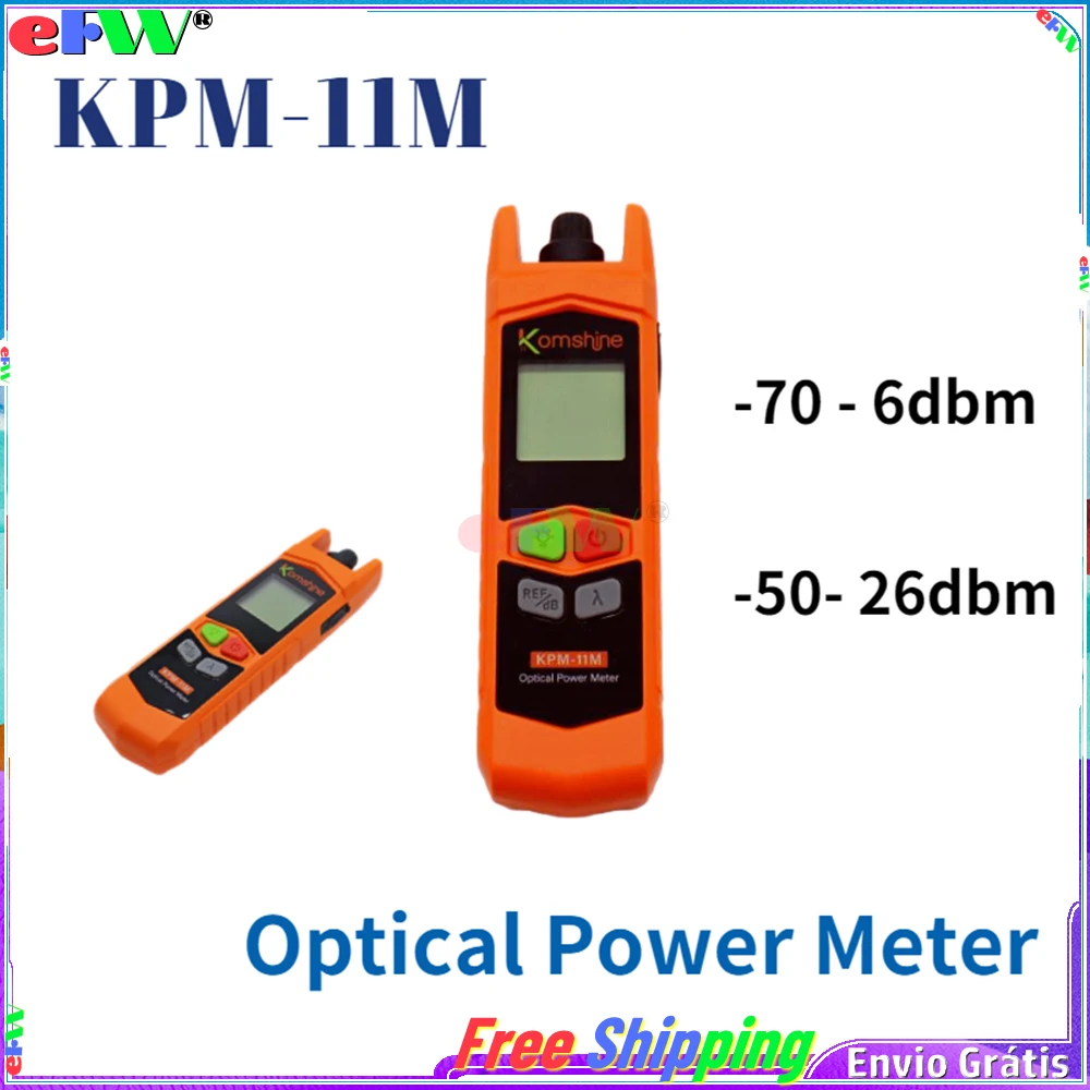 New Komshine KPM-11M Fiber Optical Power Meter Mini OPM Medidor de potência PT fast Shipping
