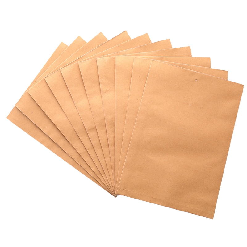 10PCS A4 File Bag Data Book Large Capacity File Folder School Kraft Paper Bag Medical Record Bag