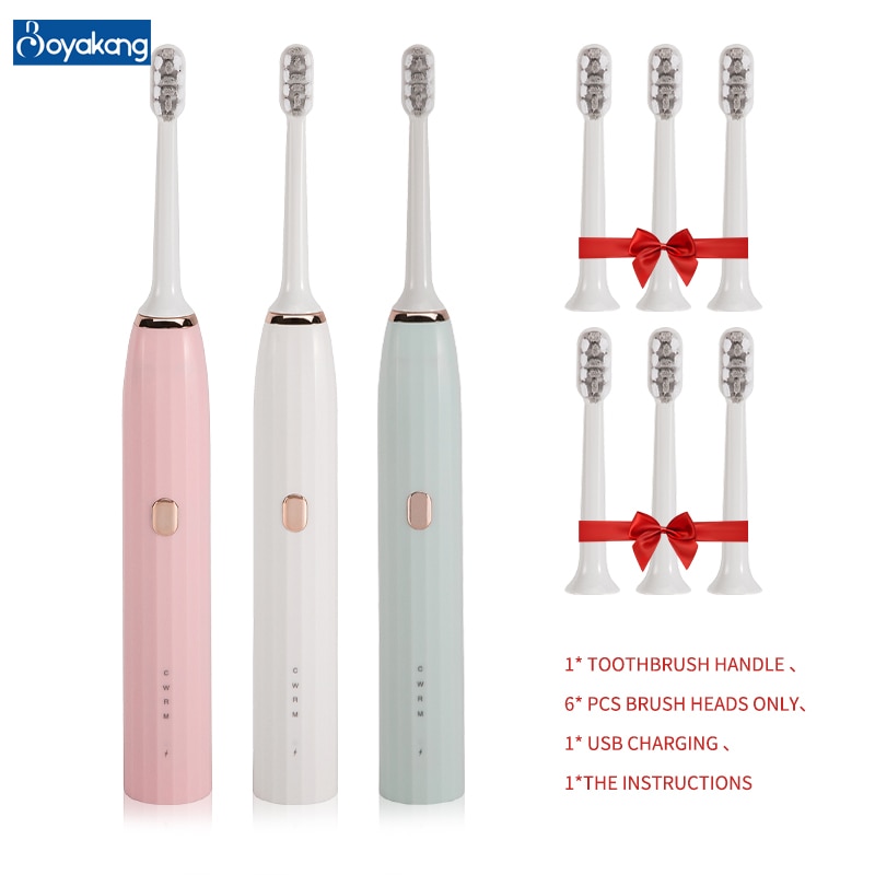 Boyakang Sonic Electric Toothbrush 4 Cleaning Modes IPX7 Waterproof USB Charger Dupont Bristles Adult