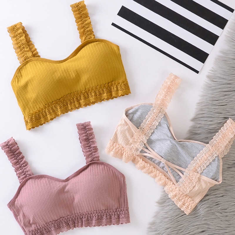 Women Lace Bra Female Sex Lace Bralette Strap Top Bra Summer Ladies Cotton Slim Camis Tops Top Encaje Lencero Mujer