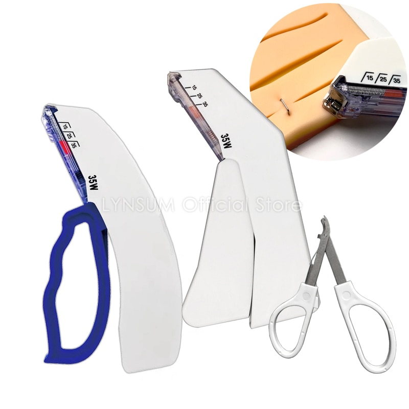 Disposable Medical Skin Suture Stapling Surgery Stitching Surgical Clipper Nail Stapler Needle Remover for Student Practice 35W
