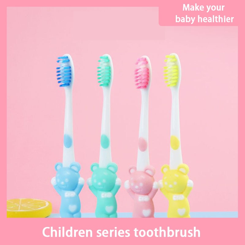 4Pcs/Set Baby Soft-bristled Silicone Toothbrush for Children Teeth Cute Training Toothbrushes Baby Dental Care Tooth Brush
