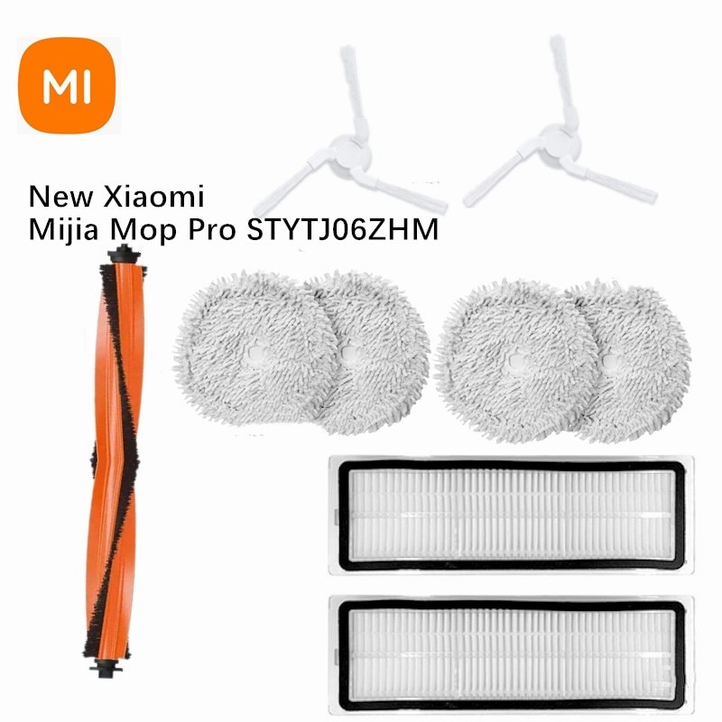 For Xiaomi MJia STYTJ06ZHM Vacuum Cleaner Accessories, Main Side Brush, HEPA Filter, Mop Cloth Spar Parts Cleaning Replacement
