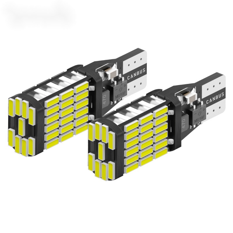 OEIN 2pcs T15 automobile led decoding reversing lamp 4014-45smd steering lamp brake lamp highlight tail lamp