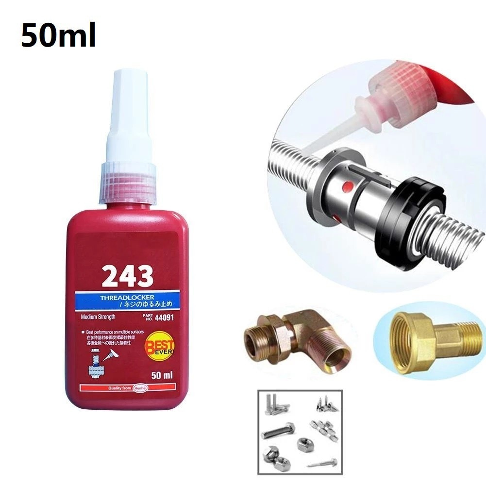 50ml 243 Liquid Glue Blue Anaerobic Adhesive Removable Sealant Thread Super Glue For Metal Surfaces And Screw