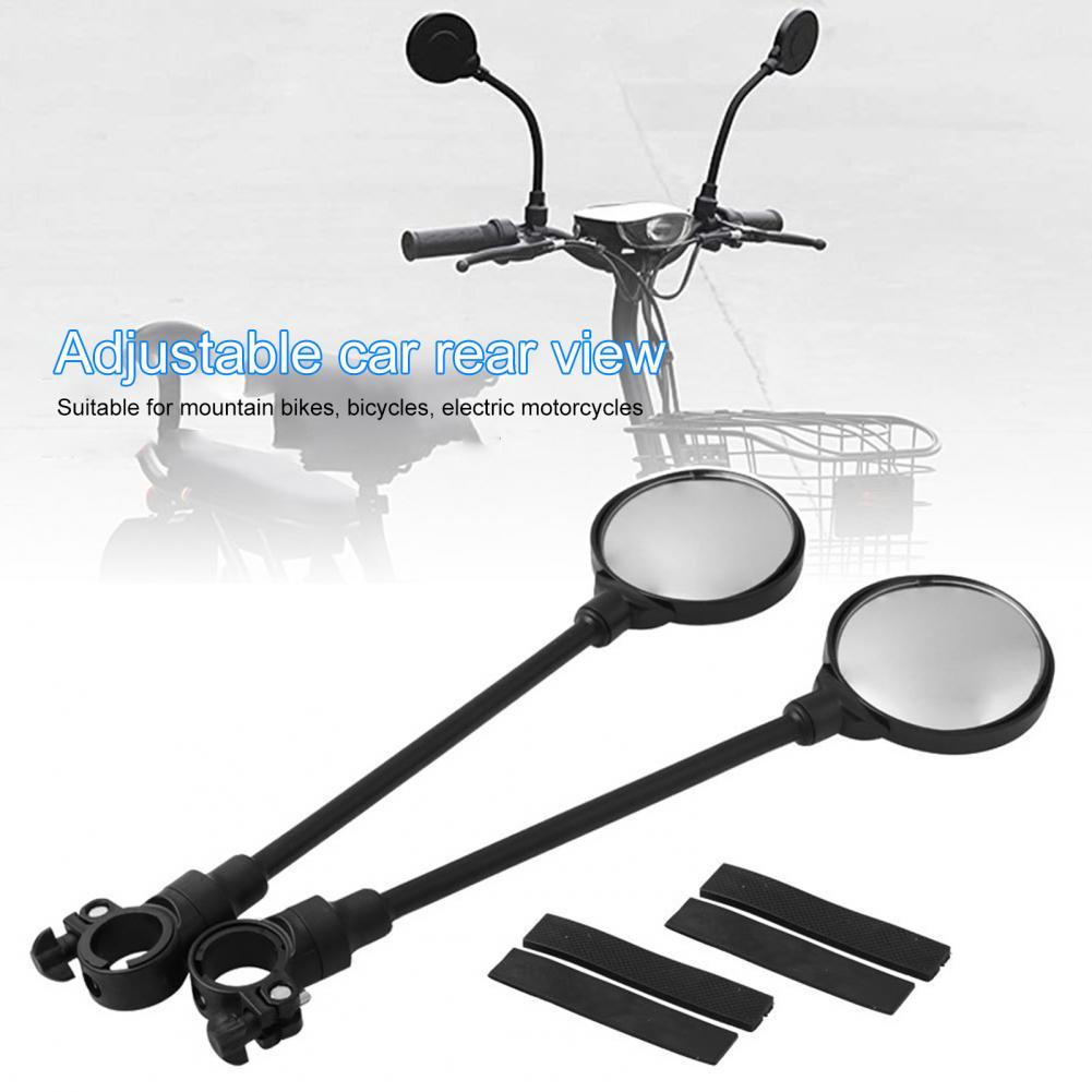 2Pcs Rear View Mirrors 360 Degree Rotation Multifunctional Adjustable Electric Motorbike Side Mirrors for Road Mountain Bike