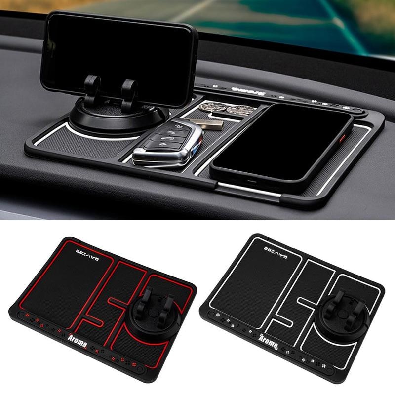 2022 Car Dashboard Non Slip Grip Pad Phone GPS Holder Mat Anti-skid Silicone Packing Number Mats Car Anti Slip Mat
