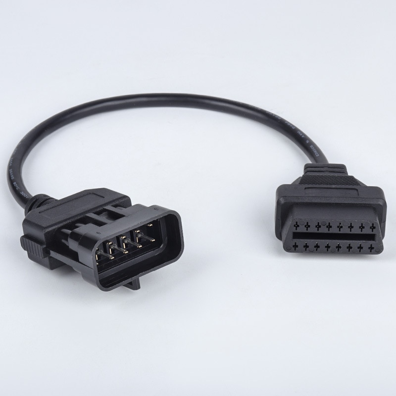 For Opel 10Pin to OBD2 16PIN OBD OBD2 Diagnostic Tool Adapter Connector Cable