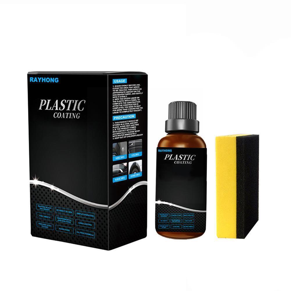 50ml Automotive Interior Plastic Parts Retreading Agent Car Wax Plastic Long-lasting Coating Parts Agent Instrument Protect U0r0