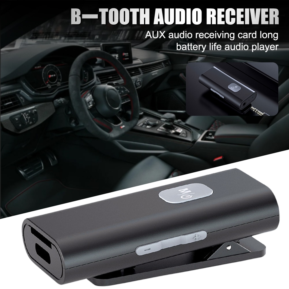 Bluetooth-Compatible 5.0 Receiver Car Audio Rechargeable Wireless Adapter Noise Reduction Supports AUX TF Card Car Accessories