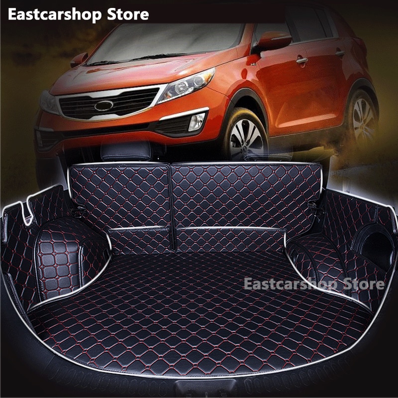 For Kia Sportage 3 SL Car All Inclusive Rear Trunk Mat Cargo Boot Liner Tray Waterproof Boot Luggage Cover Accessories 2011-2015