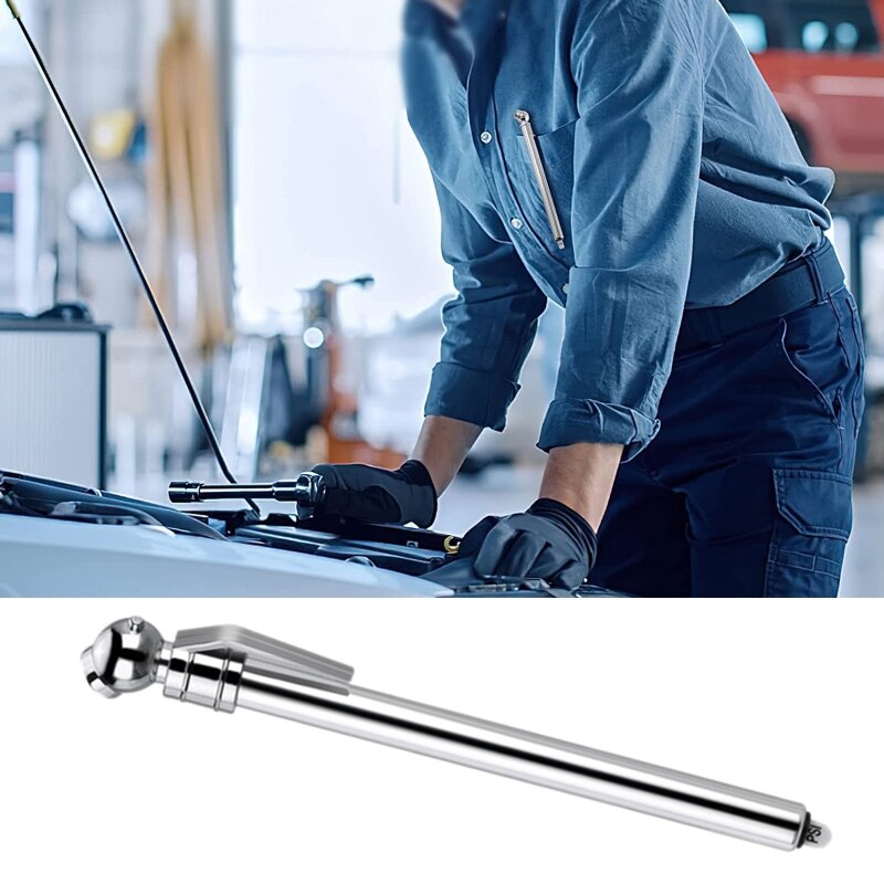 Pencil Tire Pressure Gauge (10-75 PSI) Stainless Steel Body for Cars, Trucks, RVs 10-75 PSI Heavy Duty with Clip