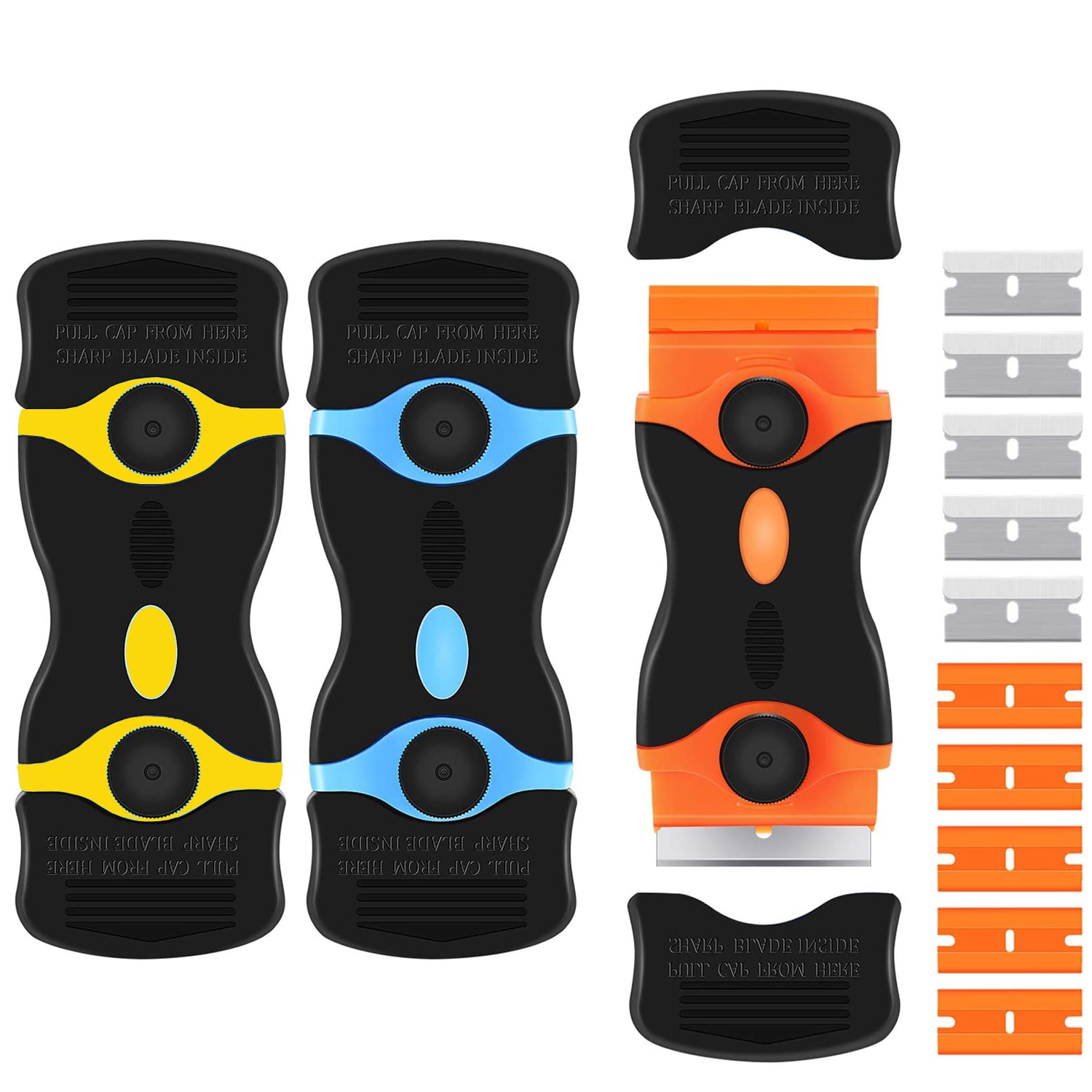 Double-Sided Scraper With Plastic Handle Blade Combination Portable And Replaceable Multifunctional Double-Sided Scraper