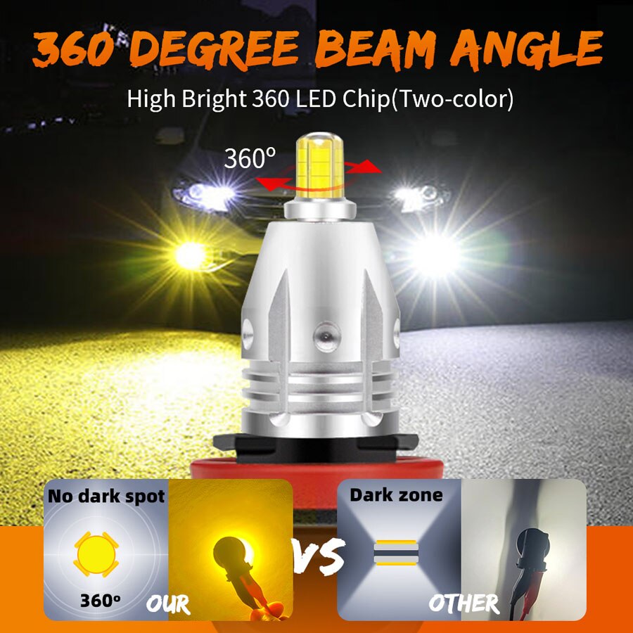 fog lights Led H11 car bulbs HB3 led 9005 bulb high power P21w led bulb car PSX24w led P13w led 12V Bulbs Auxito