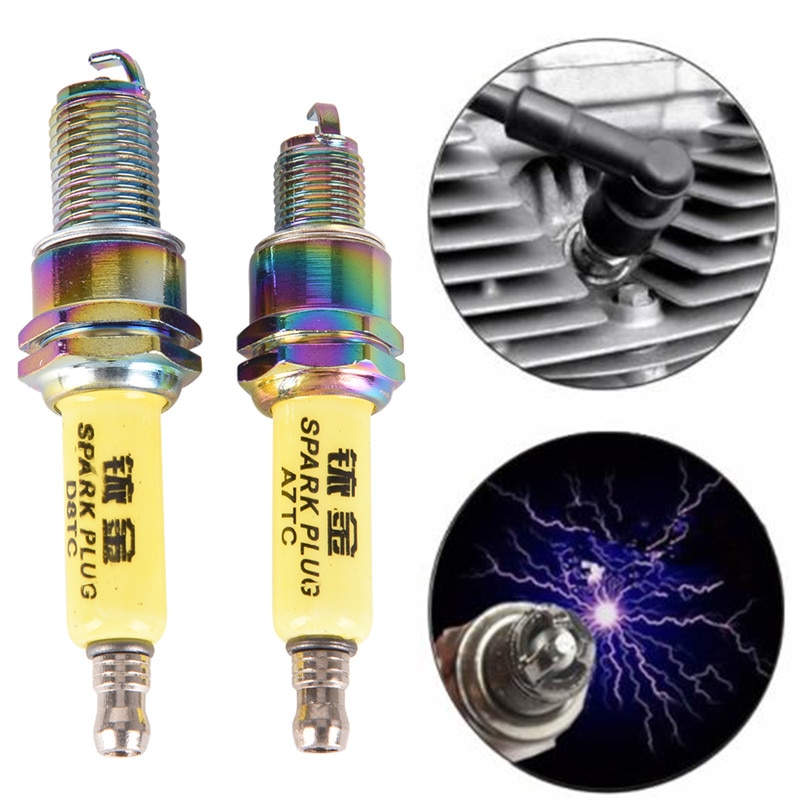 1PC Motorcycle D8TC/A7TC Spark Plug For 150cc 200cc 250cc Pit Dirt Bike ATV Quad Motard High Quality Good Abrasion Easy Assembly