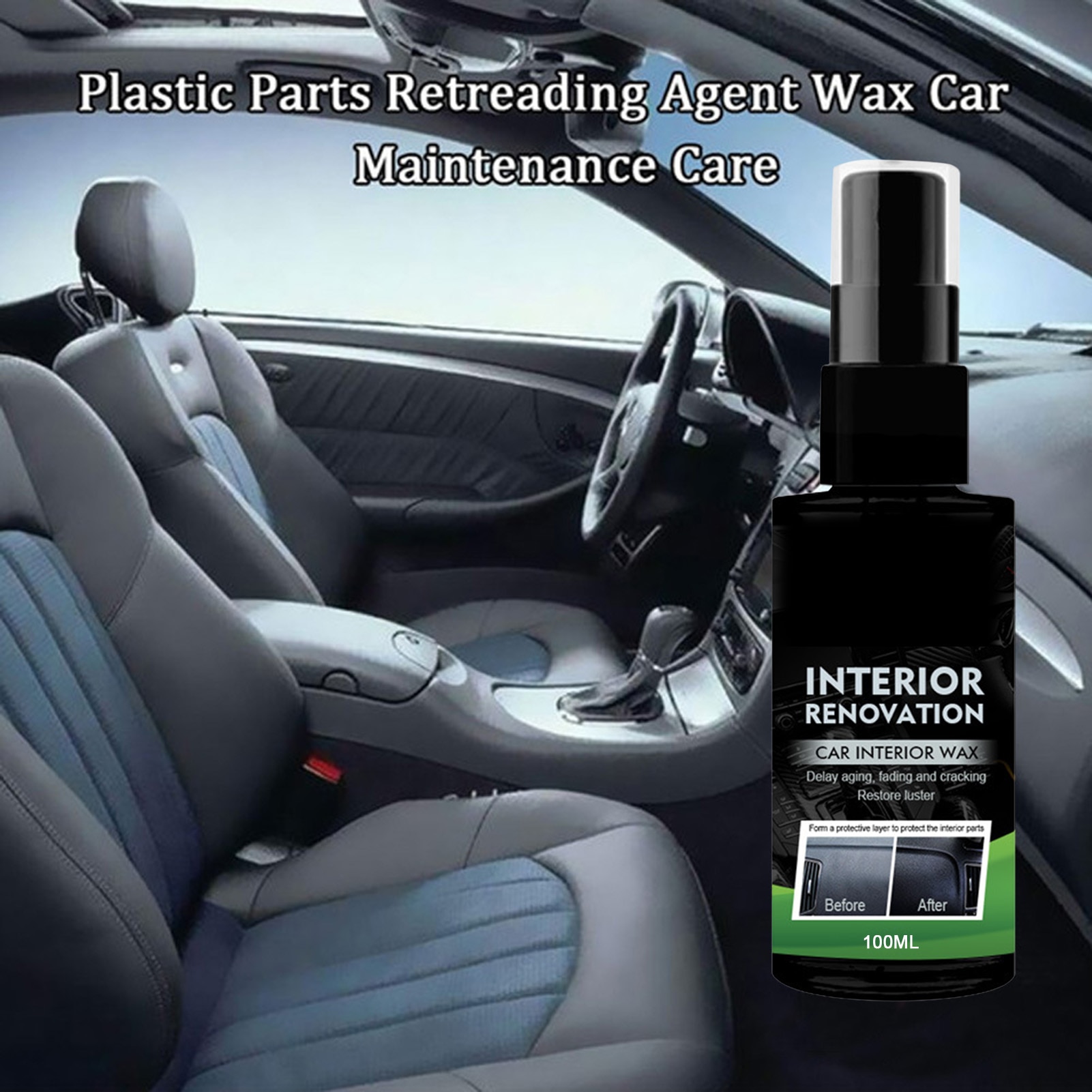 100ml Plastic Restore Agent Wax Retreading Agent Renewed Plastic Restore Car Paint Car Refurbishing Agent