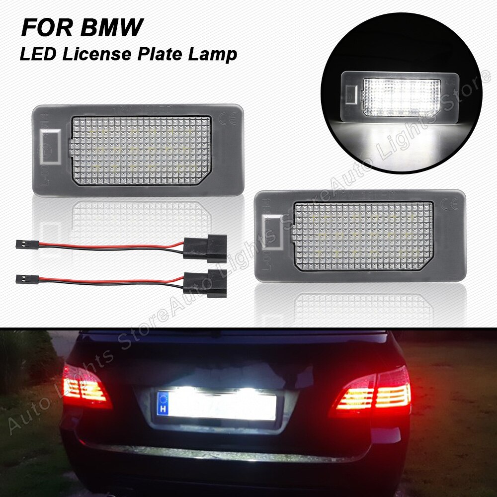 2X LED License Plate Lights For BMW E82 E88 F22 F23 F45 E46 E90 E91 E92 E93 F30 F31 F32 F33 F34 F36 E39 E60 E61 F10 F11 E84 F83