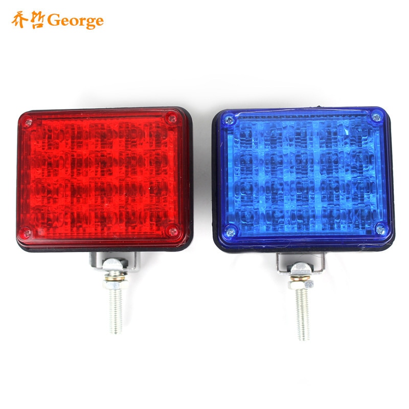 Automobile ceiling light motorcycle square bar light security guard box strobe red and blue warning light LED flash light truck