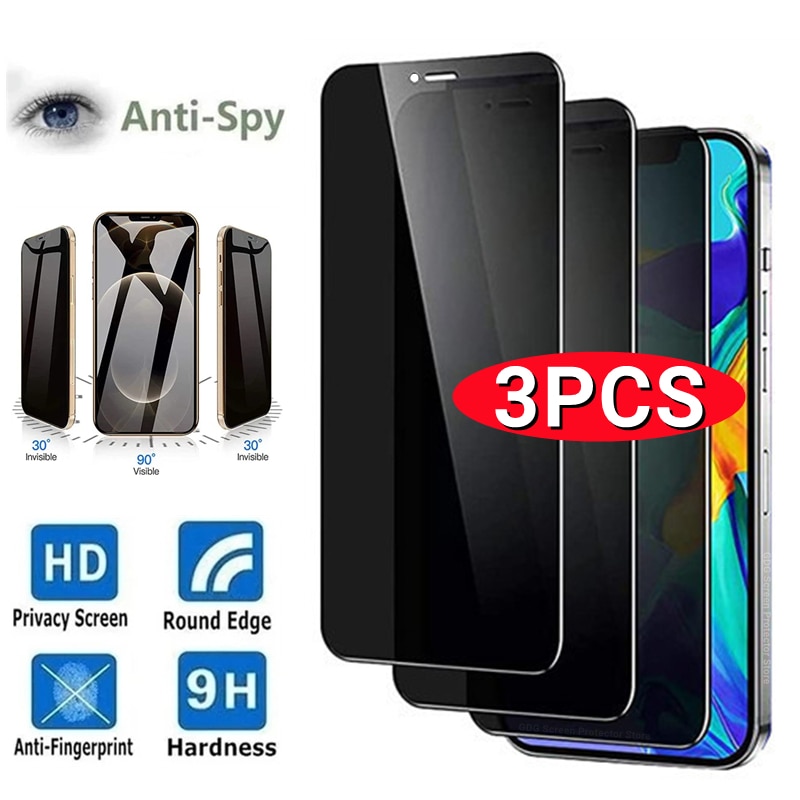 3Pcs Anti-spy Tempered Glass for Samsung A51 A52 A52S 5G A50 A70 A71 A72 A32 A31 A30 A22 A12 Screen Protector S20 FE Phone Film