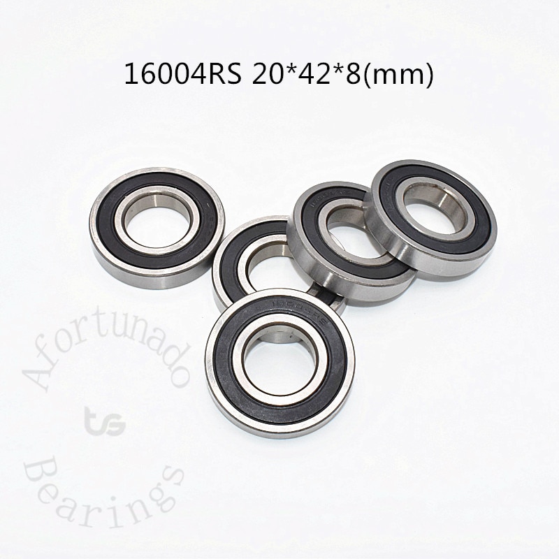 16004RS 20*42*8(mm) 1Piece bearing free shipping ABEC-5 16004 16004RS rubber sealing type chrome steel deep groove bearing