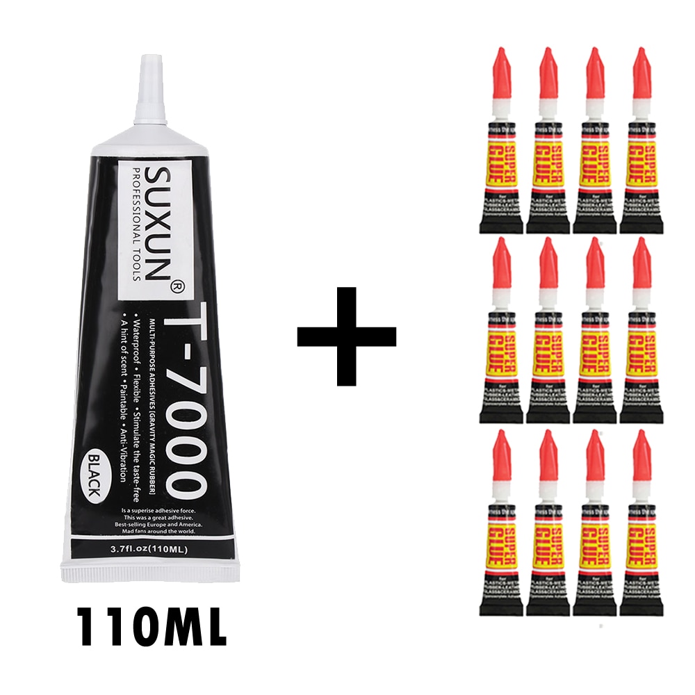 110ml T7000 Multifunctional Glue With 502 Super Glue Diy Mobile Phone Creel Epoxy Sealant Super Black Liquid Glue Nail Polish