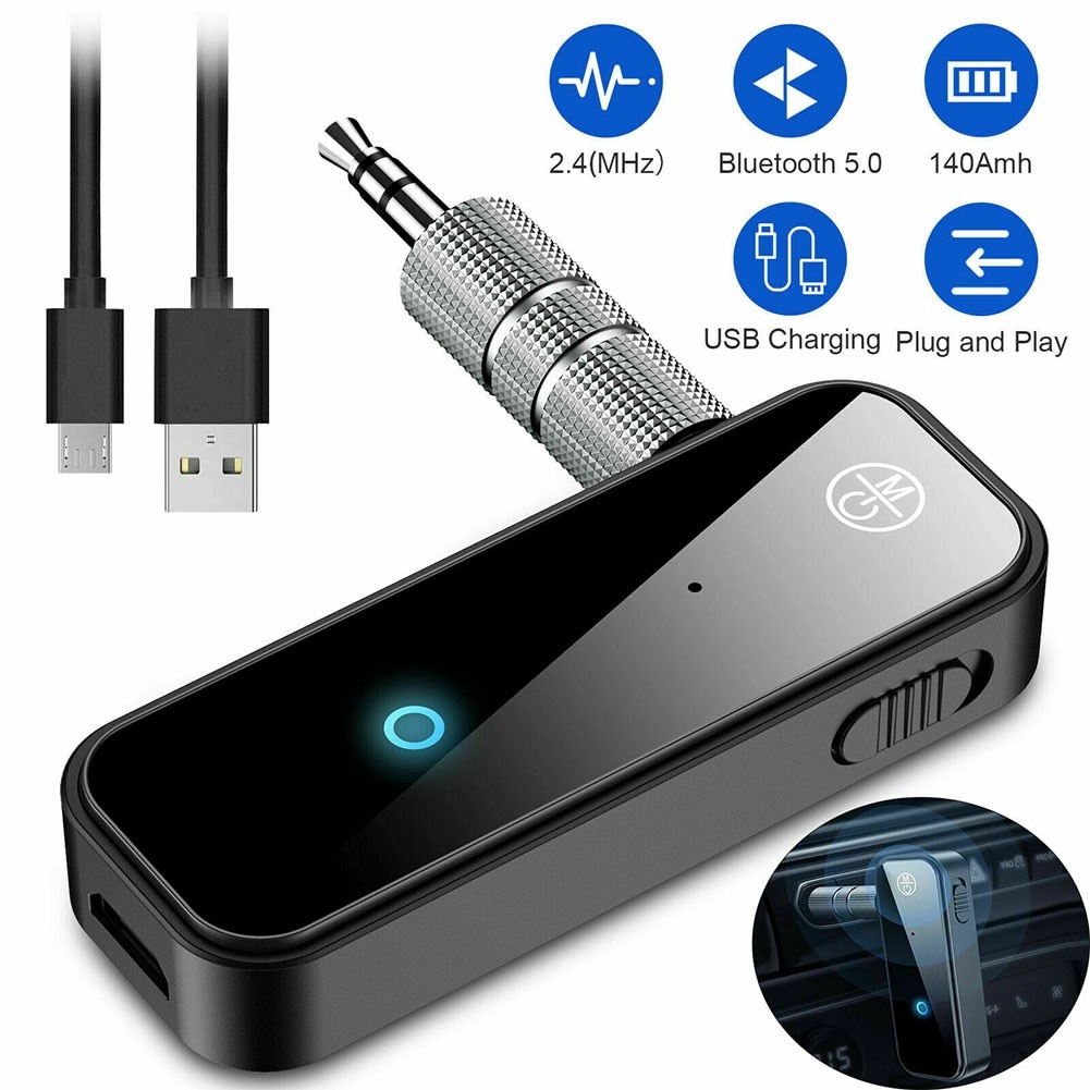 USB Bluetooth Wireless 5.0 Transmitter Receiver 2in1 Audio Adapter 3.5mm Aux Car Micro USB / 3.5mm Jack Bluetooth Receiver Trans