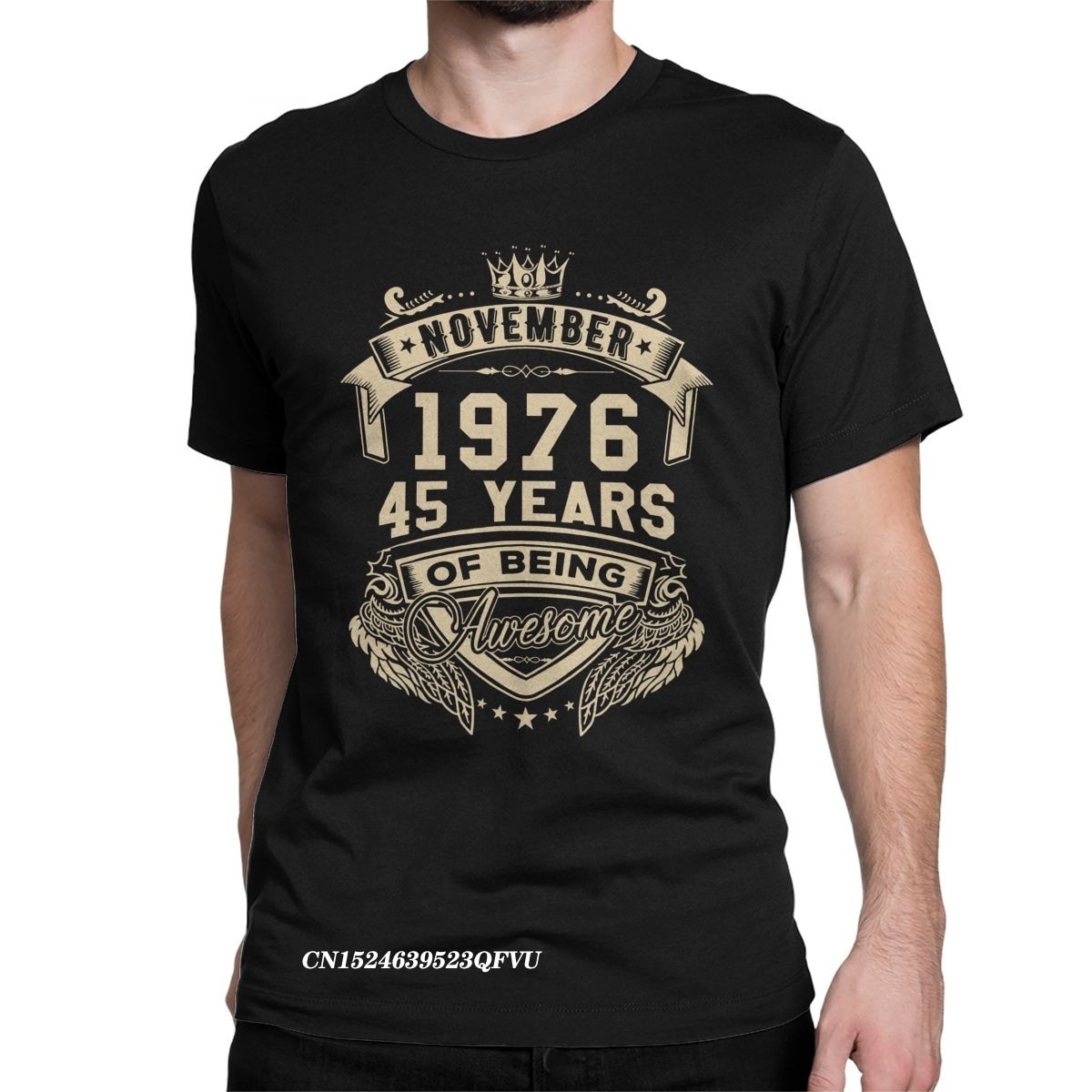 Born In November 1976 Tops T Shirts 45 Years Of Being Awesome Limited Tee Shirt For Men Women 45th Birthday Tees Plus Size Tops