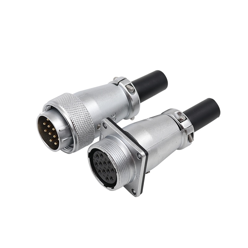 WEIPU WS24 TQ+ZQFZ Soldering Plug Socket Waterproof Connector IP68 Industrial 2 3 4 9 10 12 19 Pin Aviation Bulkhead Connectors