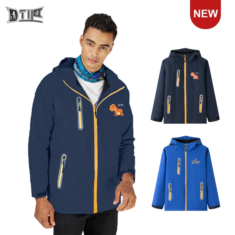 Men's Jacket Winter Outwear Fleece Windproof Waterproof Breathable Thermal Youth Hooded Fashion Male Jacket Trench Coat