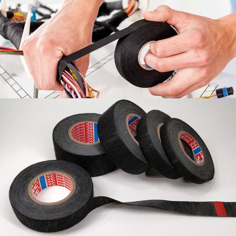 9-32MM Heat-resistant Adhesive Cloth Fabric-High Temperature Resistant Waterproof Tape Cable Insulation Tape Car Cable Tape