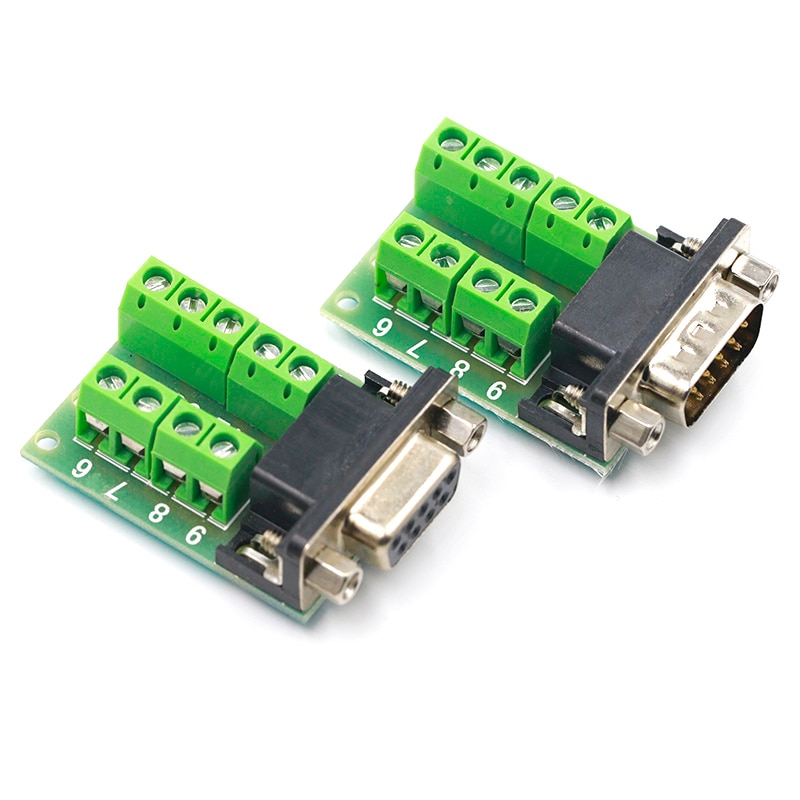 DB9 Male Female Adapter Signals Terminal Module RS232 Serial To Terminal DB9 Connector