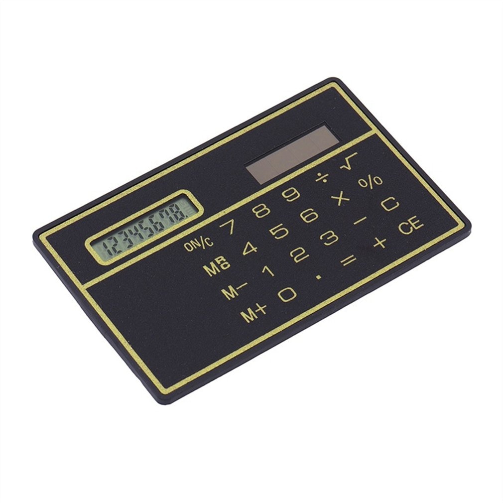 Digit Ultra Thin Solar Power Calculator with Touch Screen Credit Card Design Portable Mini Calculator for Business School