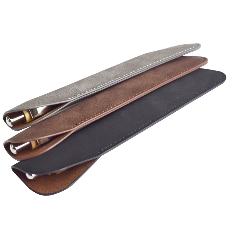 Soft Pencil Case For One Pen Holder Protector PU Leather Pencilcase Writing Materials Storage Bag Office School Supplies Gift