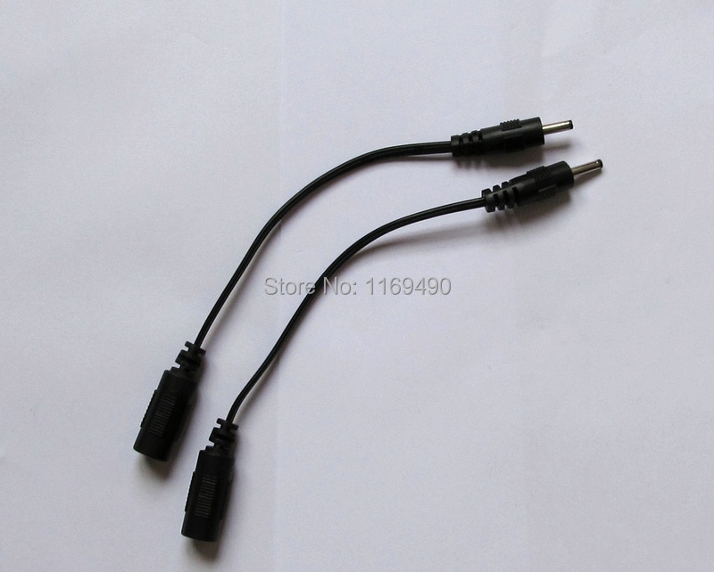 Free shipping . 10pcs Straight DC 3.0x1.1mm male line to 5.5x2.1mm female power Plug connector cord extension cable 12cm