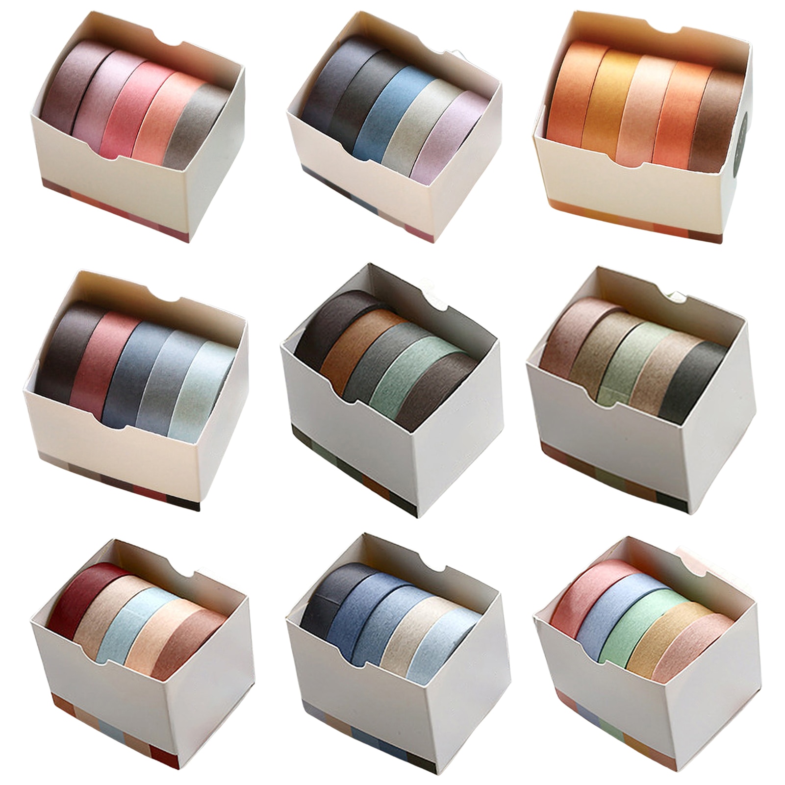 Colored Masking Tape Decorative Adhesive Paper Tape Masking WashiTape Diy Scrapbooking Sticker Label Japanese Stationery Gift