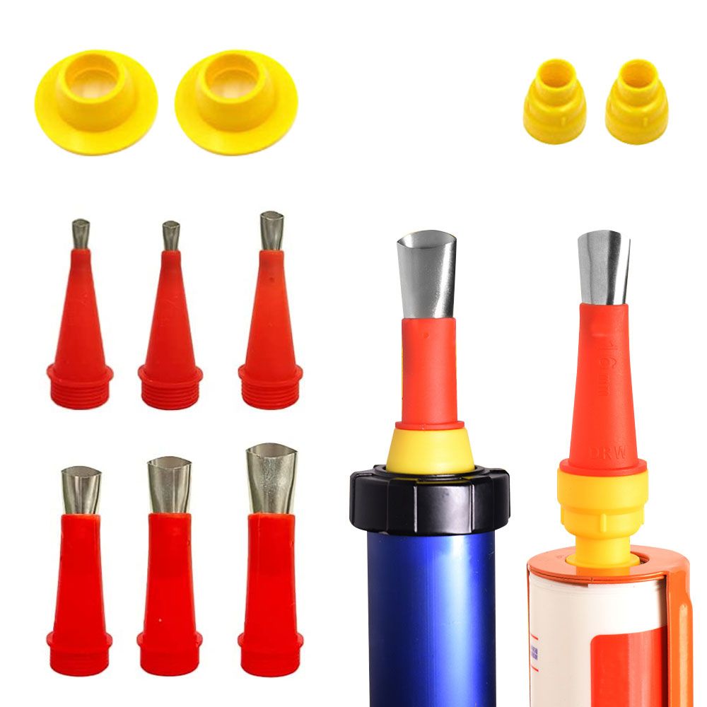 18PCS Stainless Steel Caulk Nozzle Applicator Caulking Finisher Glue Silicone Sealant Finishing Tool Kitchen Bathroom Sink Joint