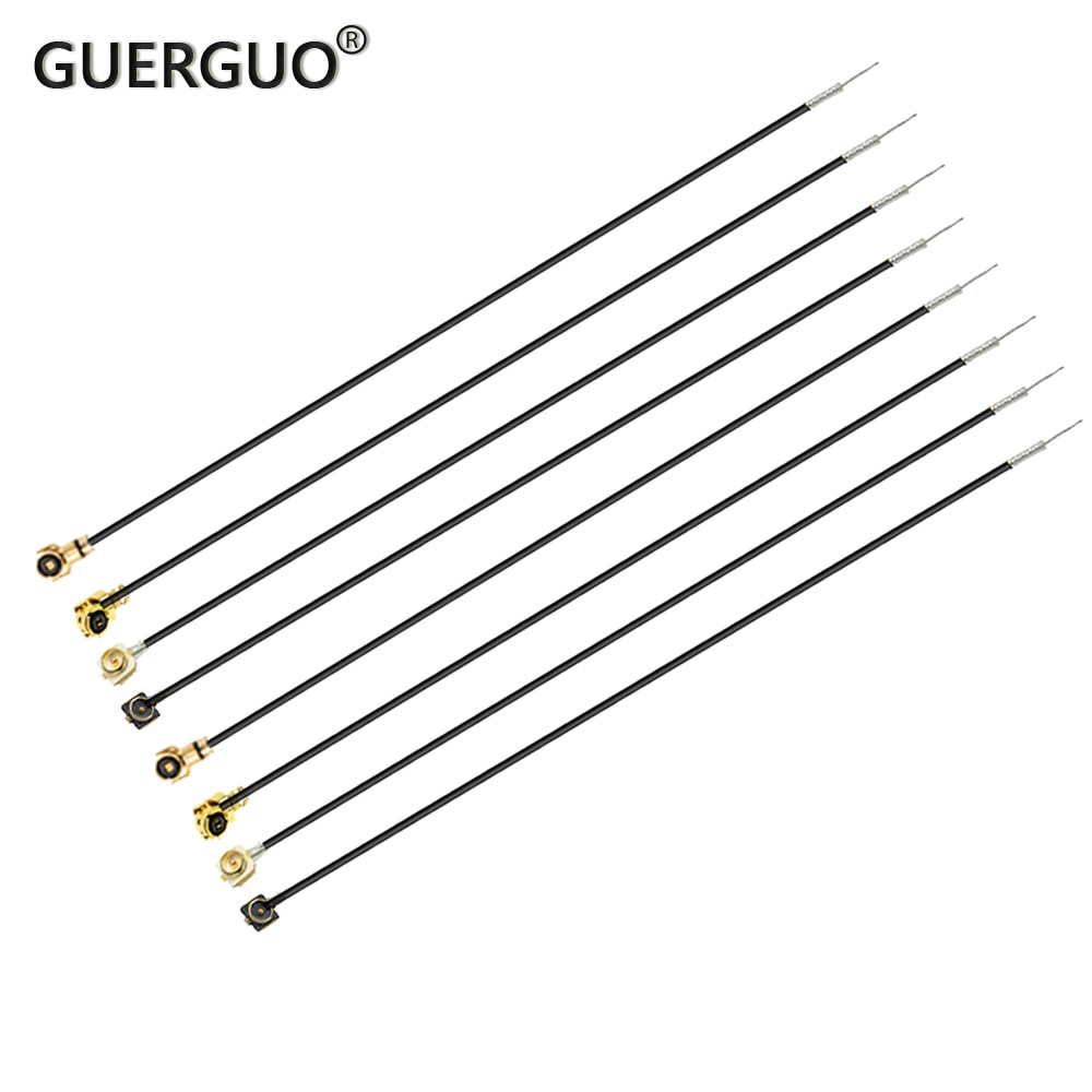 100pcs Open End IPEX IPX Cable uFL/u.FL/IPEX1/4 Male/Female Plug Connector WIFI Antenna1.13/0.8mm Extension Pigtail Cable Cord
