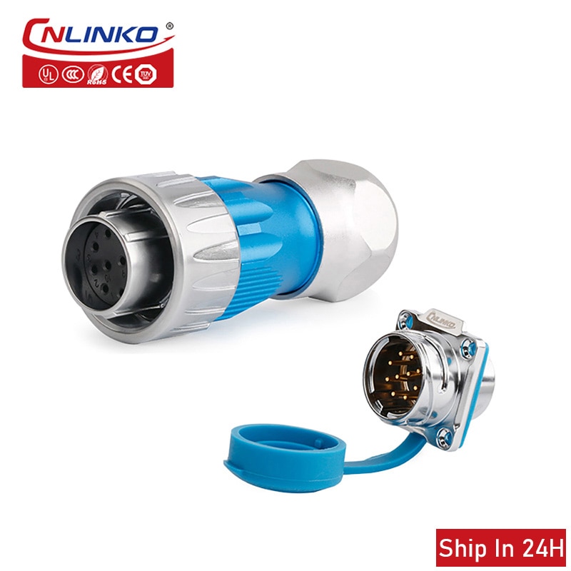 Cnlinko DH24 M24 Aviation Waterproof Connector 10.12.19.24pin Industrial Plug Socket for Printing Machinery Garment Processing
